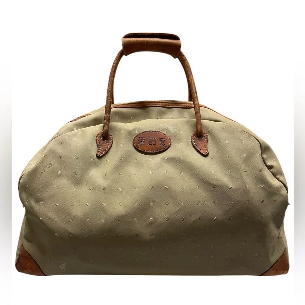King Ranch Leather Trimmed Duffle Bag.